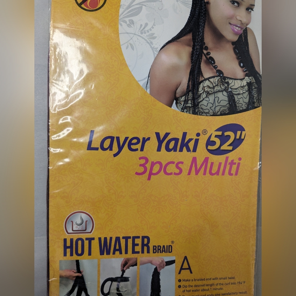 Yaki Synthetic Hair Extensions Easy Braid 3 Piece Burgundy 52" - Picture 5 of 7